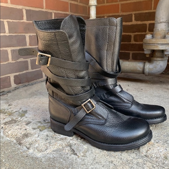 steve madden banddit black leather